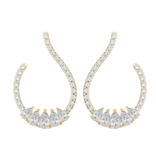Yellow Gold-Cosmic Soft Curve Lab Diamond Piece_view=TOP