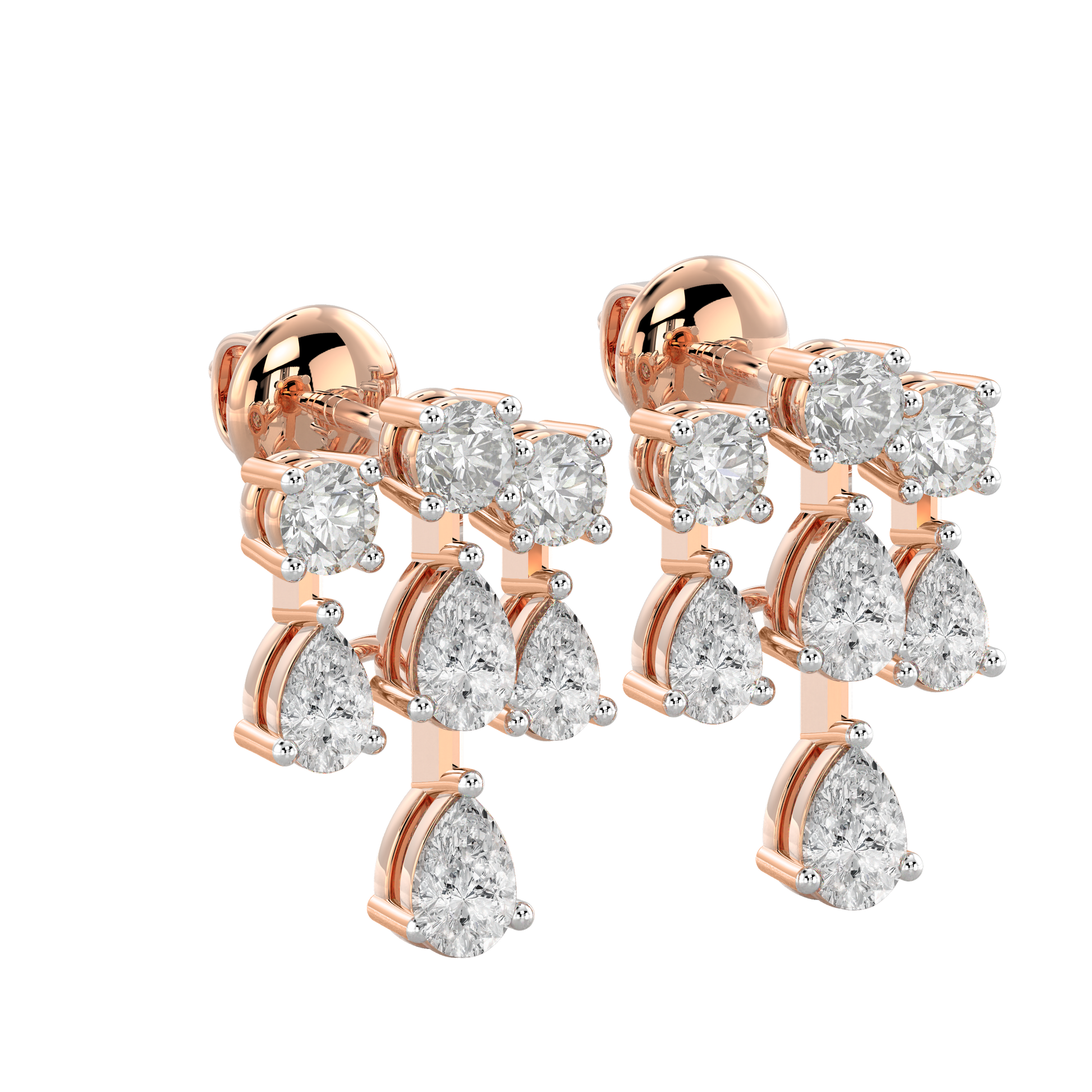 Pink Gold-Nova Pendant & Earrings Set- Diamond Pendant_view=3DV