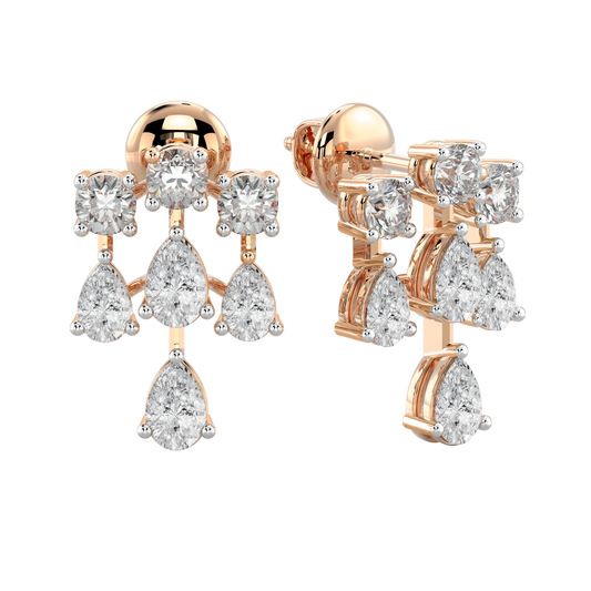 Pink Gold-Nova Pendant & Earrings Set- Diamond Pendant_view=FRONT