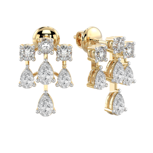 Yellow Gold-Nova Pendant & Earrings Set- Diamond Pendant_view=FRONT