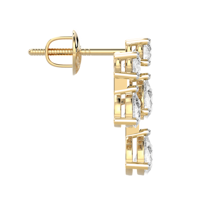 Yellow Gold-Nova Pendant & Earrings Set- Diamond Pendant_view=SIDE