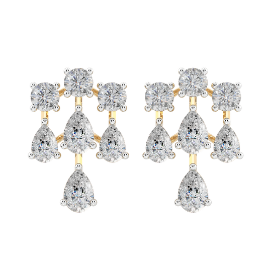 Yellow Gold-Nova Pendant & Earrings Set- Diamond Pendant_view=TOP