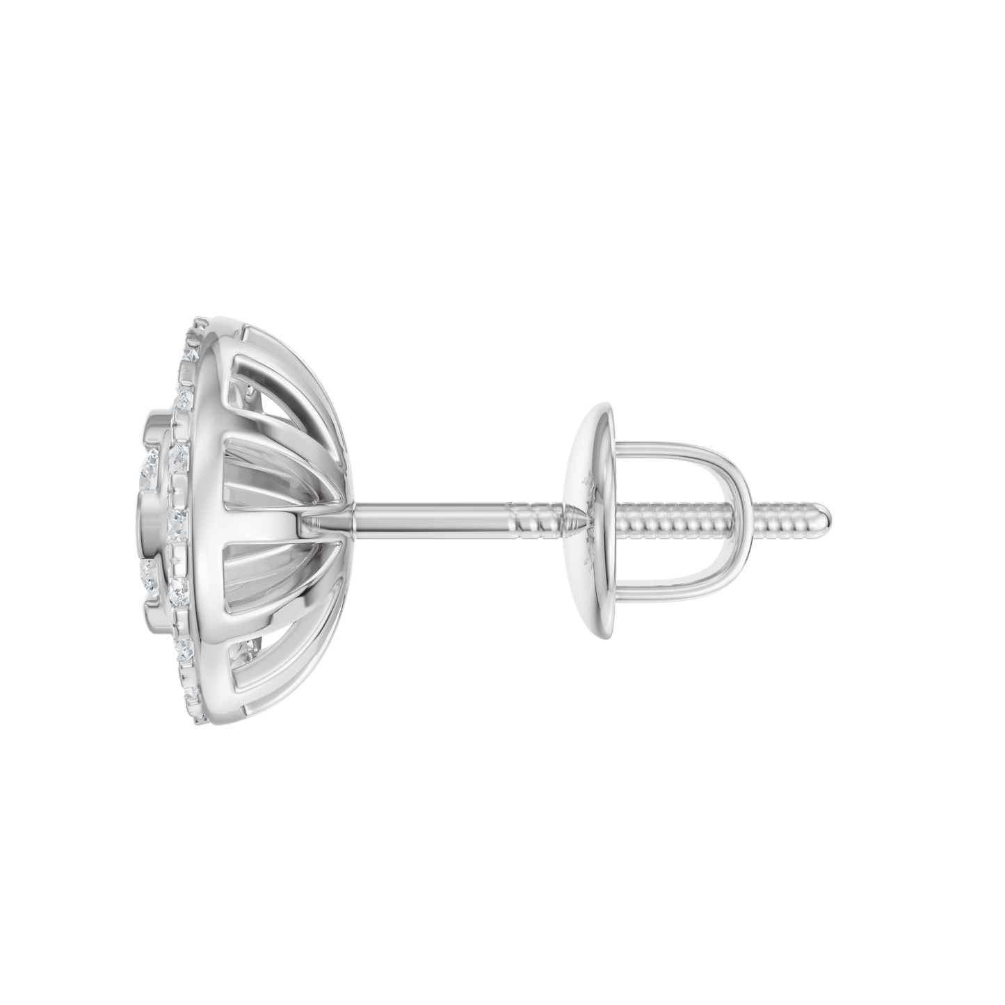 White Gold-Divine Halo Stud Earrings_view=SIDE