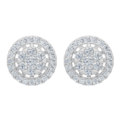 White Gold-Divine Halo Stud Earrings_view=TOP
