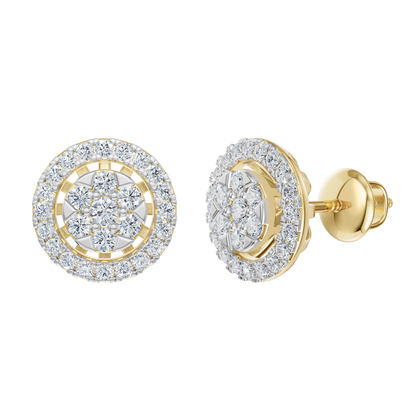Yellow Gold-Divine Halo Stud Earrings_view=FRONT