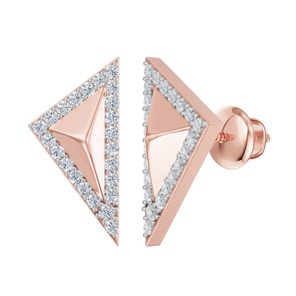 Pink Gold-Triad  Stud Earrings_view=FRONT