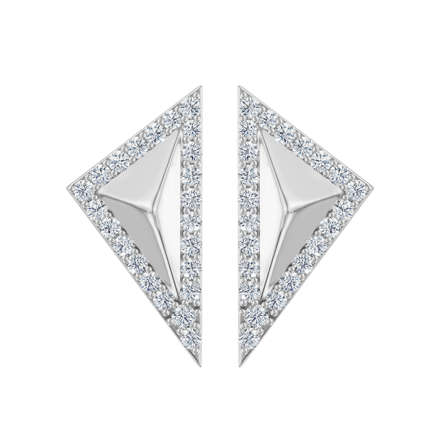 White Gold-Triad  Stud Earrings_view=TOP