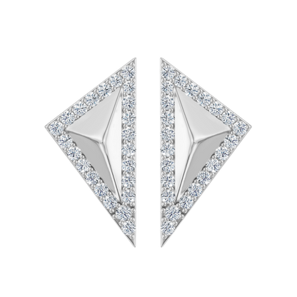 White Gold-Triad  Stud Earrings_view=TOP