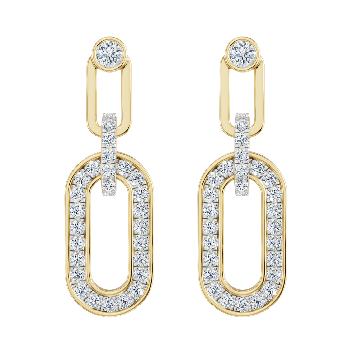 Yellow Gold-Meridian Lab-Grown Diamond Drop Earrings_view=TOP
