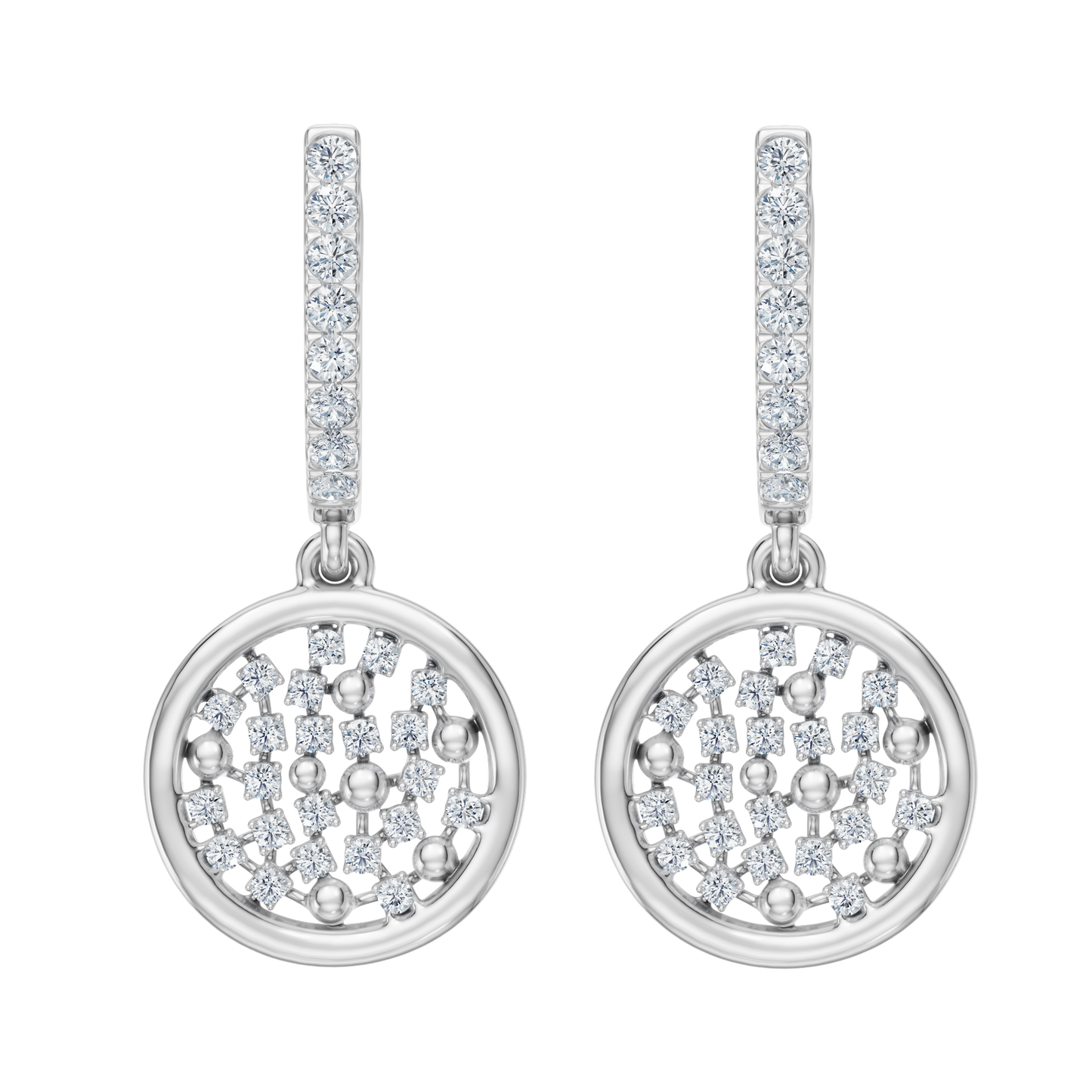 White Gold-Atom Earrings_view=TOP