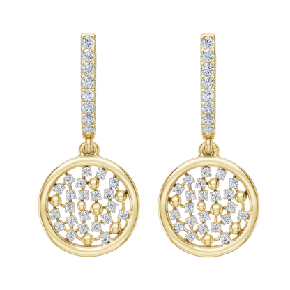 Yellow Gold-Atom Earrings_view=TOP