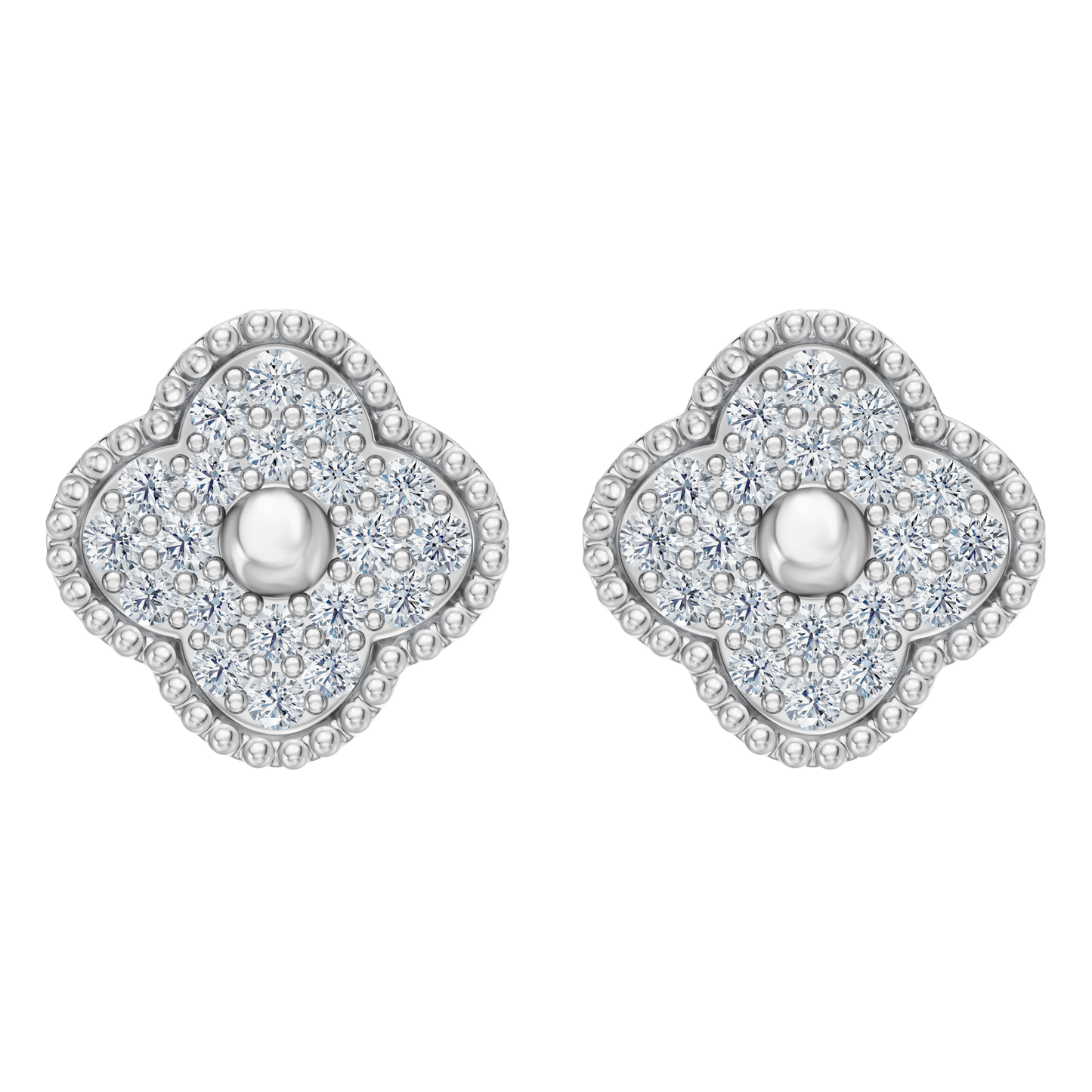 White Gold-Clover Pave Earrings_view=TOP