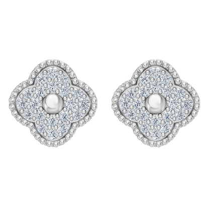 White Gold-Clover Pave Earrings_view=TOP