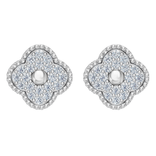 White Gold-Clover Pave Earrings_view=TOP