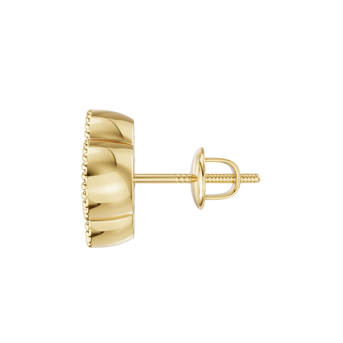 Yellow Gold-Clover Pave Earrings_view=SIDE