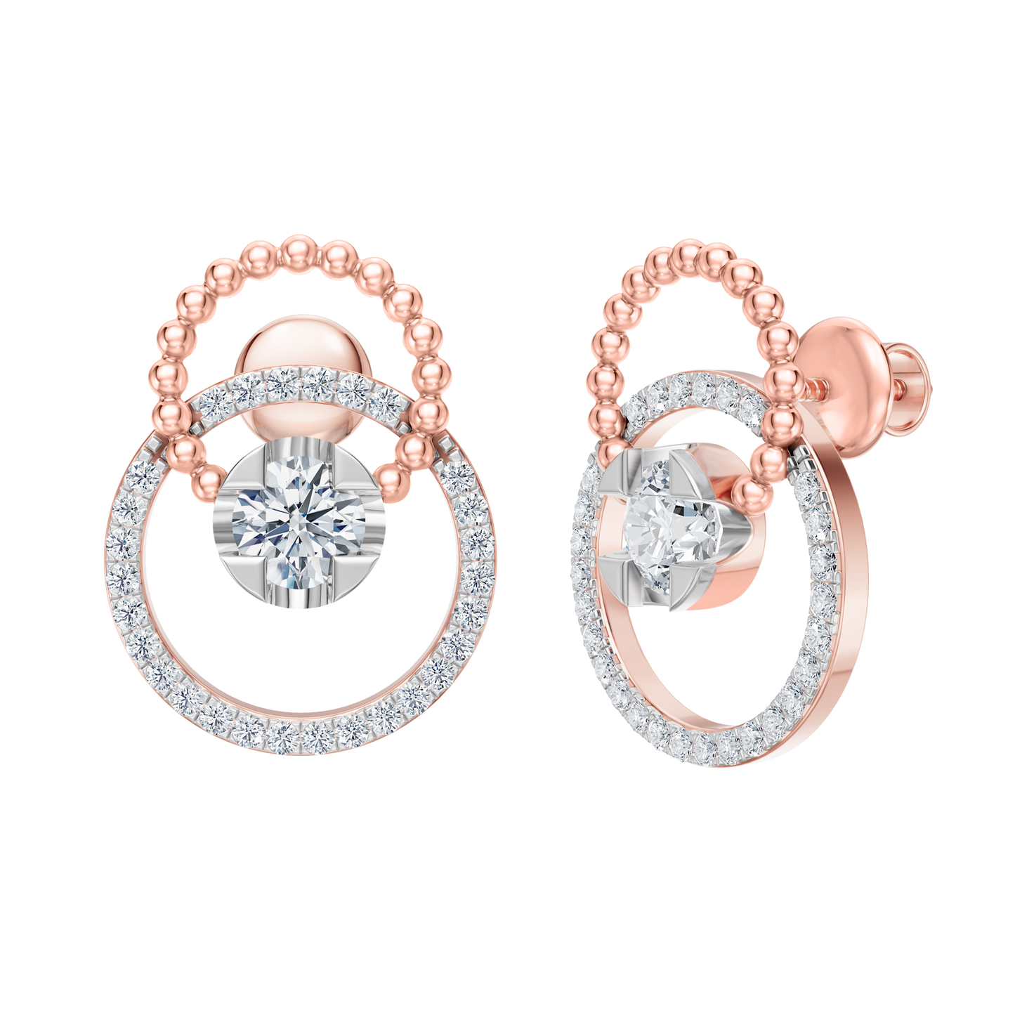 Pink Gold-Mermaid Link Earrings_view=3DV