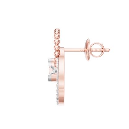 Pink Gold-Mermaid Link Earrings_view=SIDE