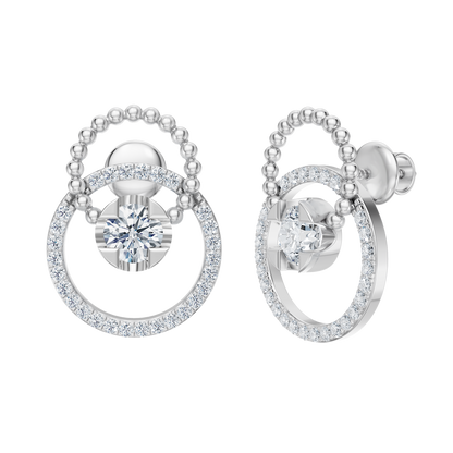 White Gold-Mermaid Link Earrings_view=3DV