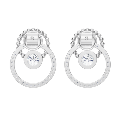 White Gold-Mermaid Link Earrings_view=BACK
