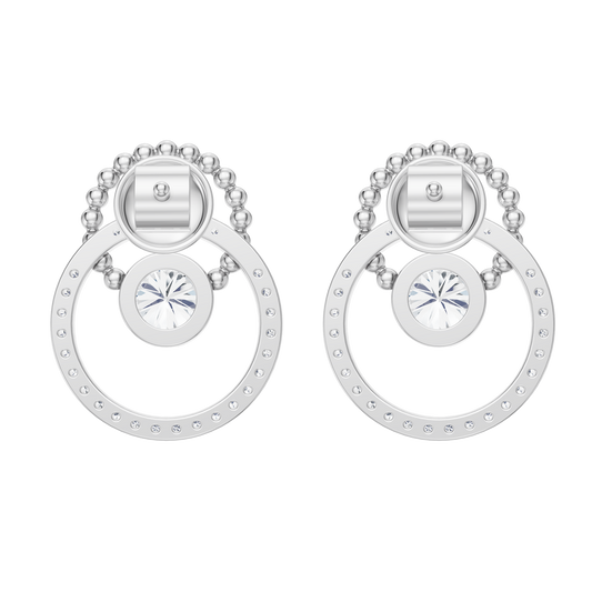 White Gold-Mermaid Link Earrings_view=BACK