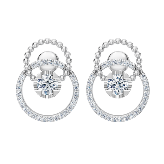 White Gold-Mermaid Link Earrings_view=FRONT