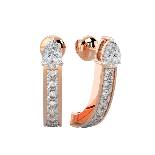 Pink Gold-Horizon Oval Lab-Grown Diamond Stud Earrings_view=FRONT