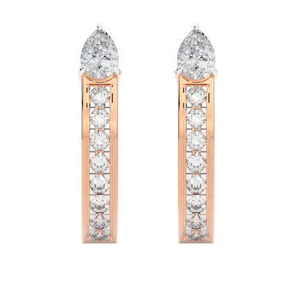 Pink Gold-Horizon Oval Lab-Grown Diamond Stud Earrings_view=TOP