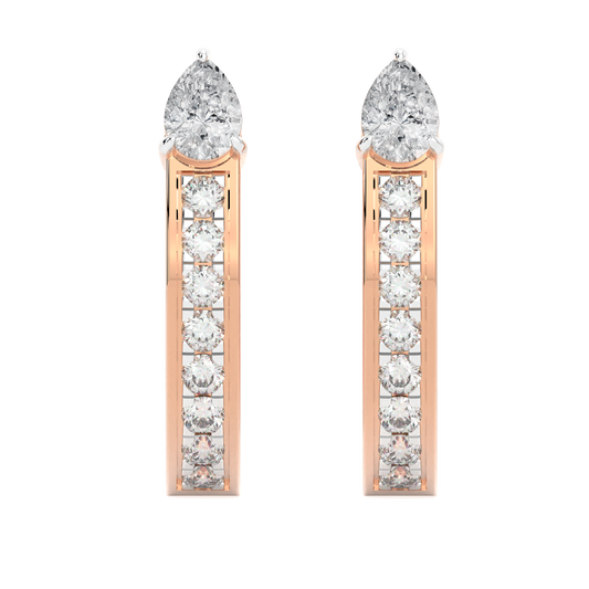 Pink Gold-Horizon Oval Lab-Grown Diamond Stud Earrings_view=TOP