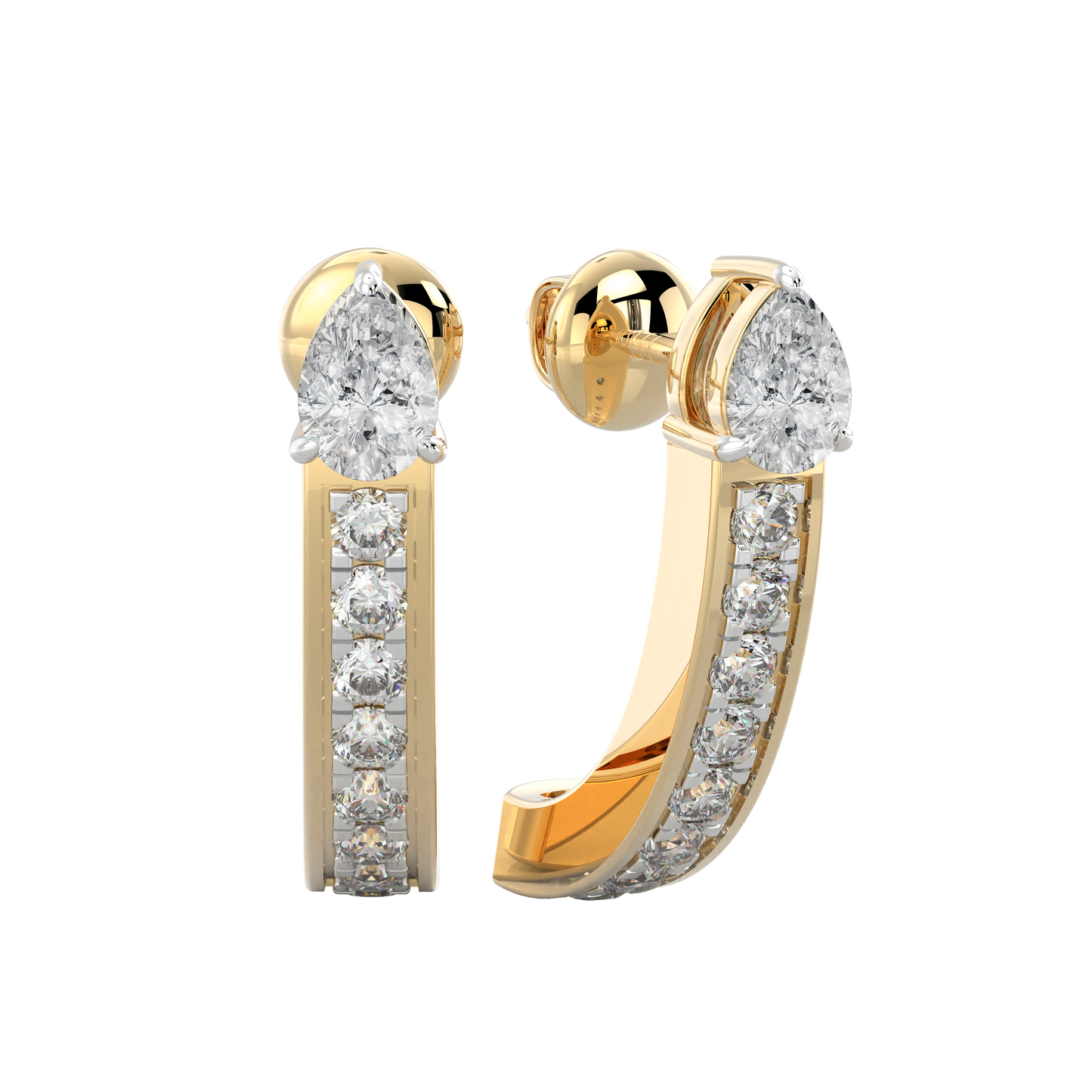 Yellow Gold-Horizon Oval Lab-Grown Diamond Stud Earrings_view=FRONT