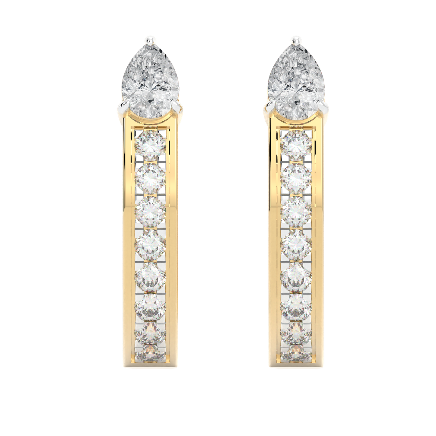 Yellow Gold-Horizon Oval Lab-Grown Diamond Stud Earrings_view=TOP