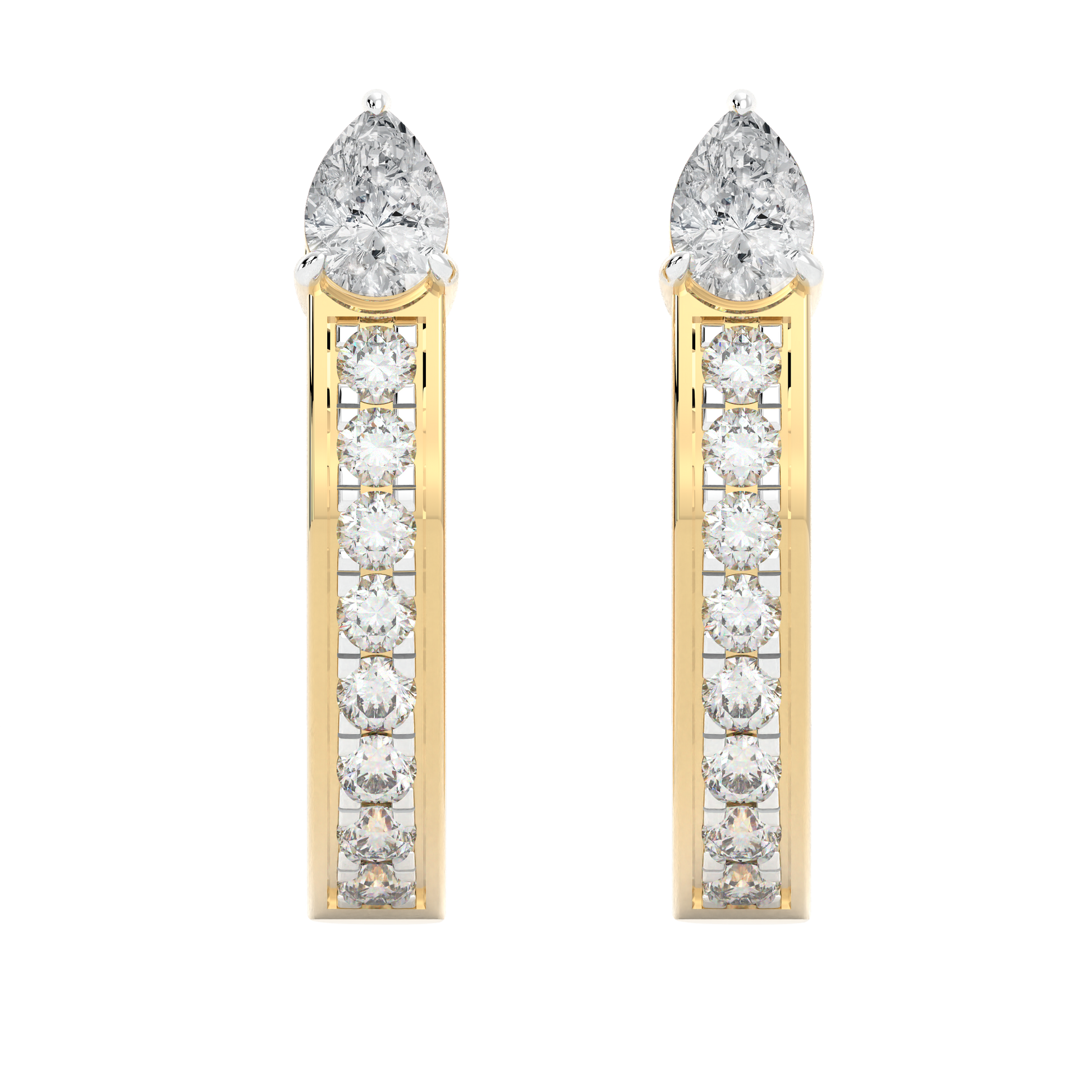 Yellow Gold-Horizon Oval Lab-Grown Diamond Stud Earrings_view=TOP