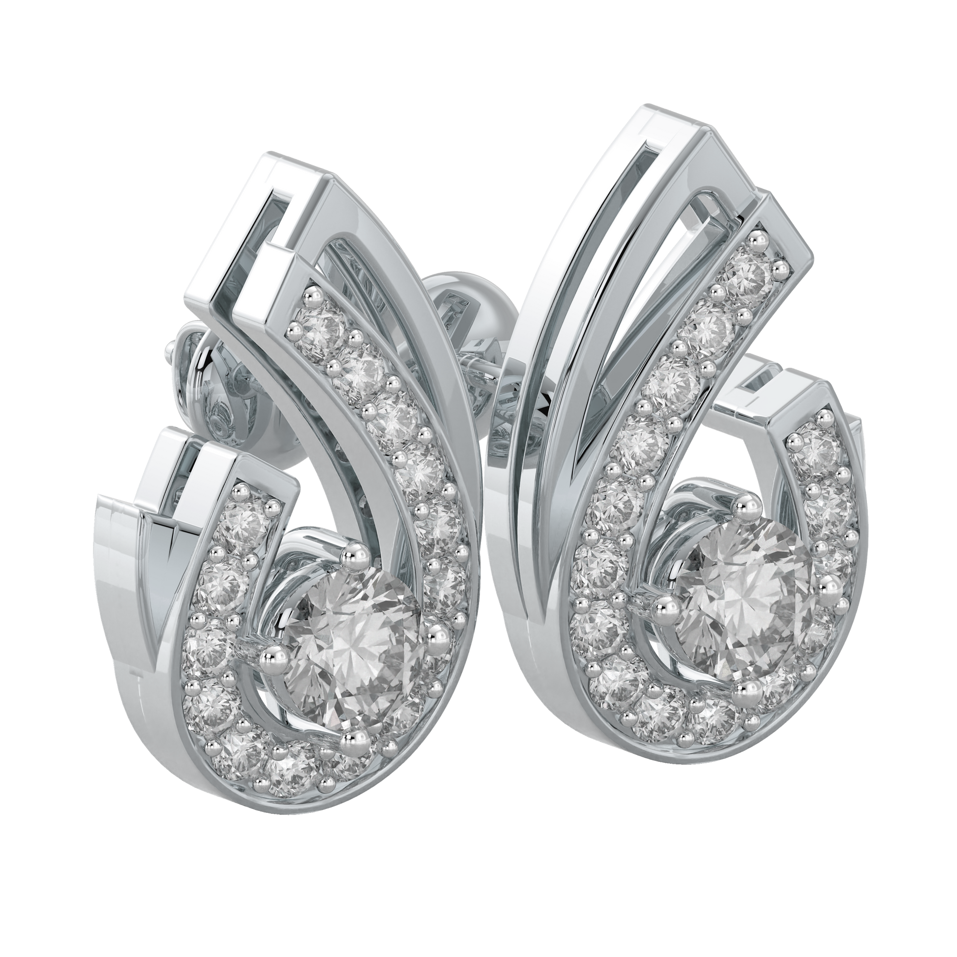 White Gold-Nova Diamond Earring Studs_view=3DV