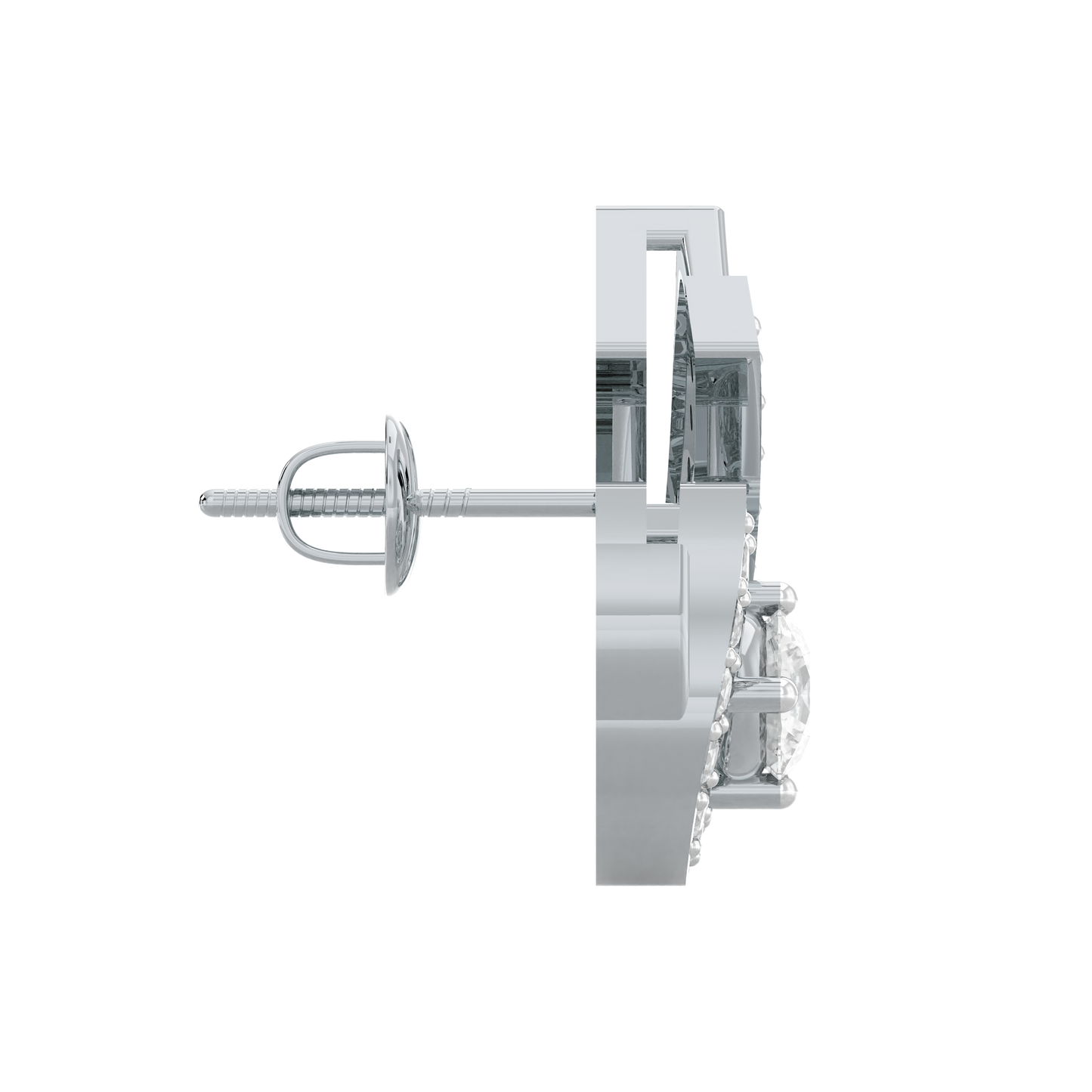 White Gold-Nova Diamond Earring Studs_view=SIDE