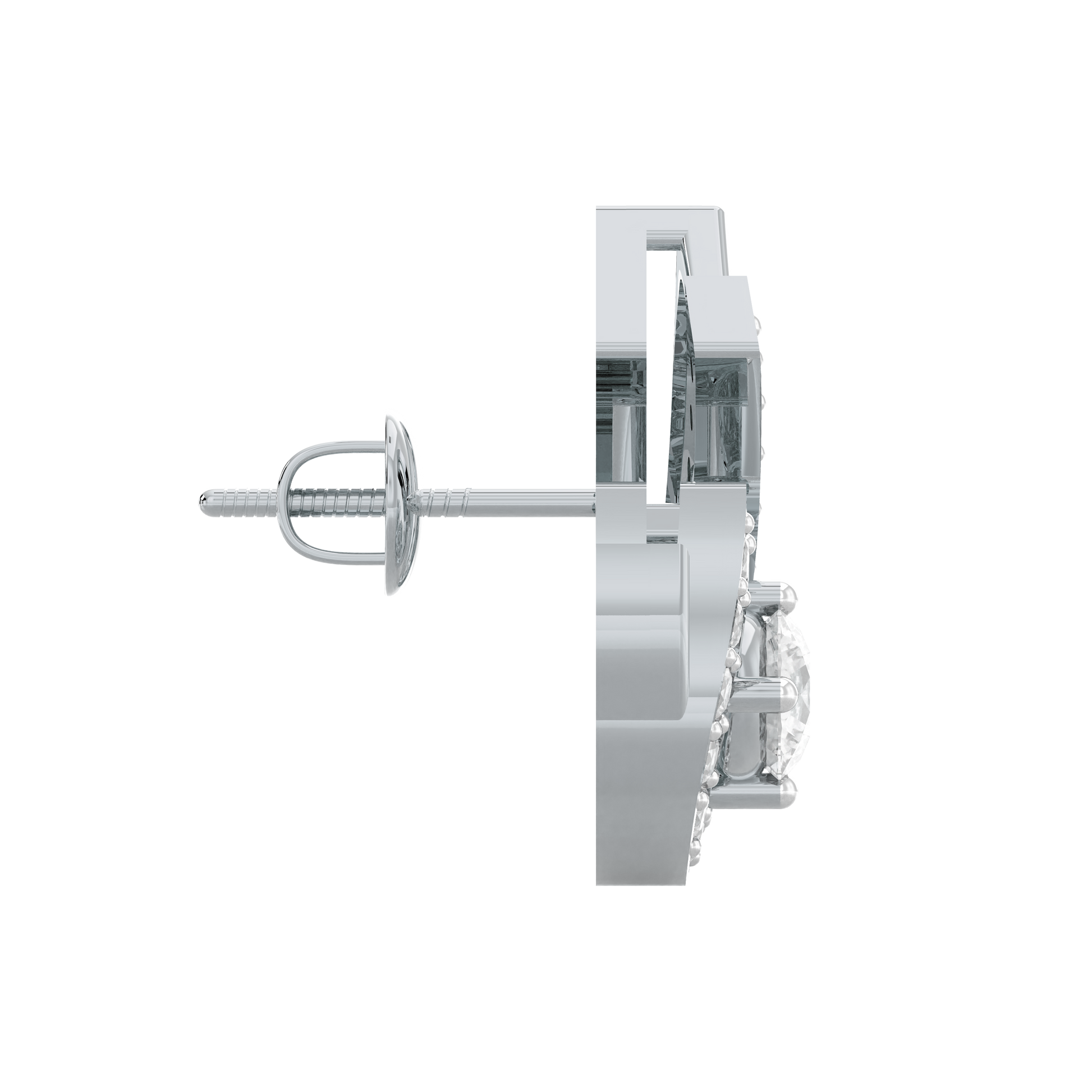 White Gold-Nova Diamond Earring Studs_view=SIDE