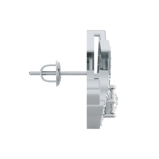 White Gold-Nova Diamond Earring Studs_view=SIDE