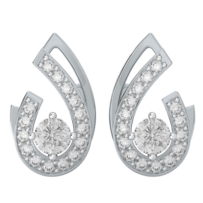 White Gold-Nova Diamond Earring Studs_view=TOP