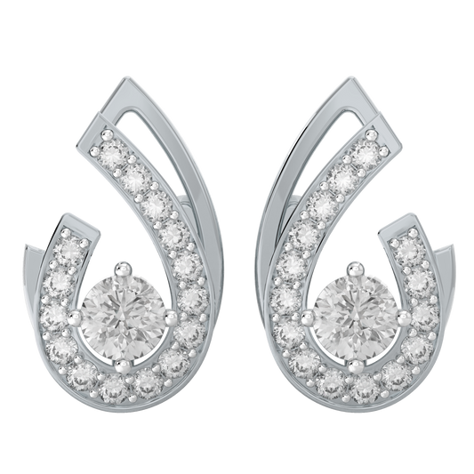 White Gold-Nova Diamond Earring Studs_view=TOP
