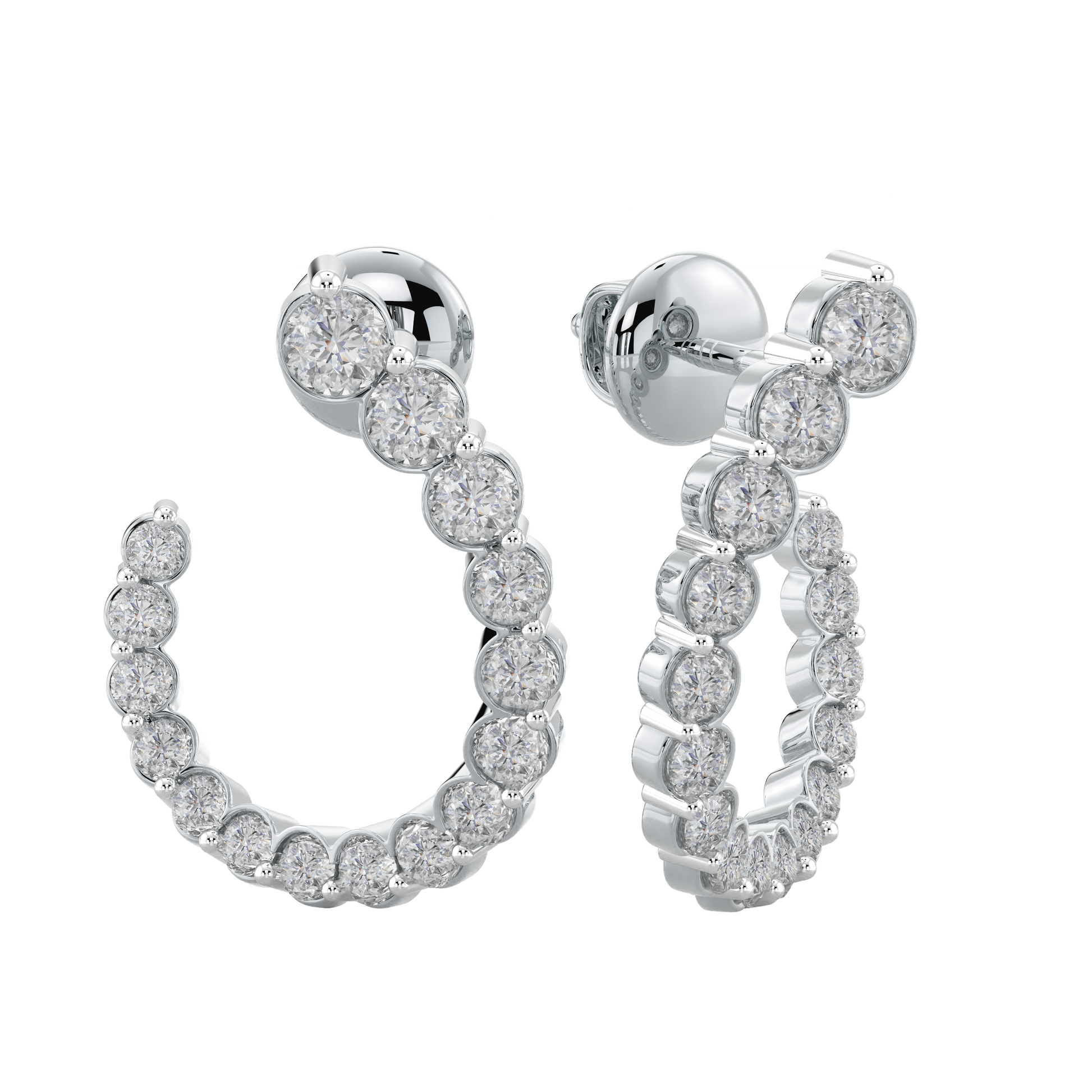 White Gold-Petal Fashion Earrings Diamond Earring_view=3DV