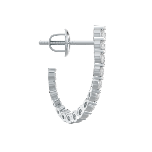 White Gold-Petal Fashion Earrings Diamond Earring_view=SIDE