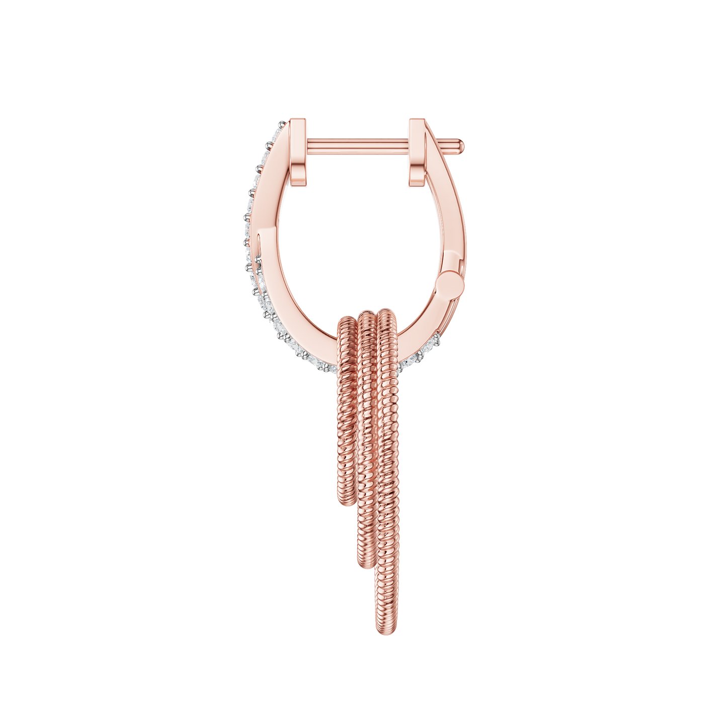 Pink Gold-Flare Statement Solitaires Lab-Grown Diamond Drop Earrings_view=SIDE