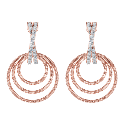 Pink Gold-Flare Statement Solitaires Lab-Grown Diamond Drop Earrings_view=TOP