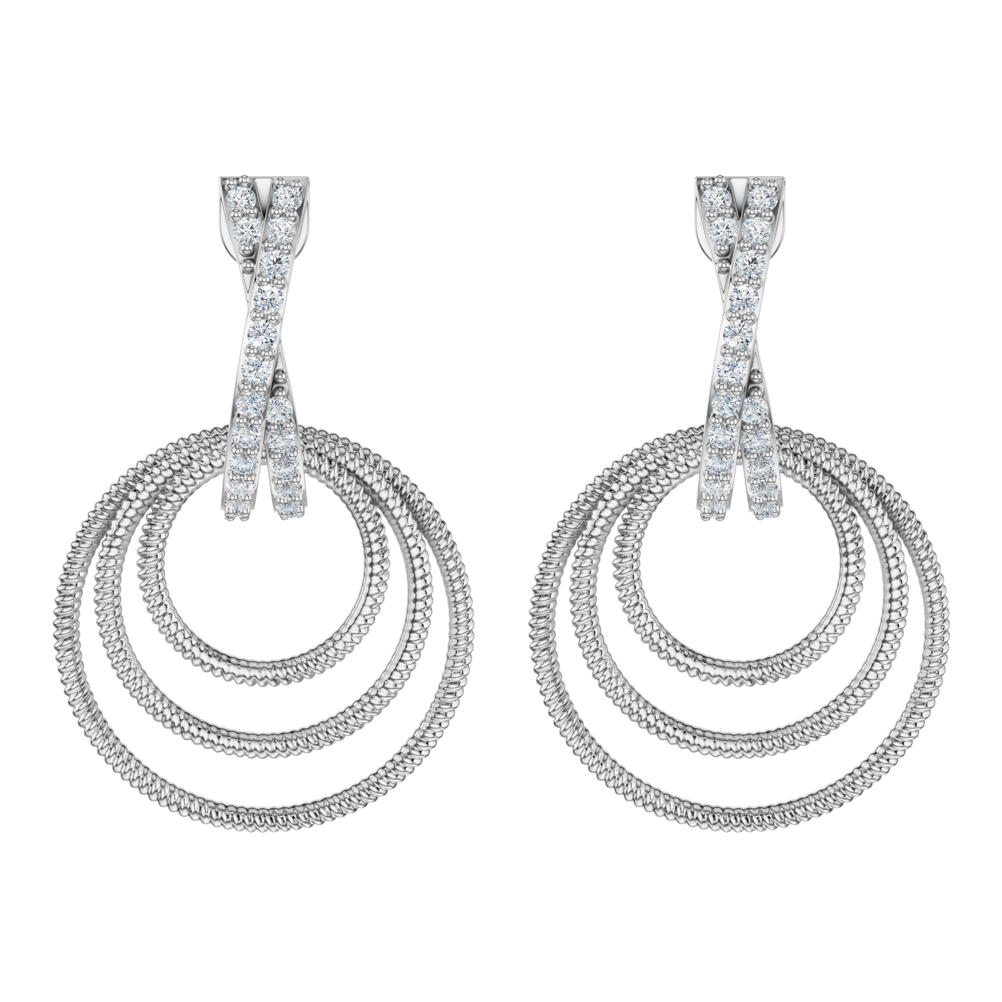 White Gold-Flare Statement Solitaires Lab-Grown Diamond Drop Earrings_view=TOP