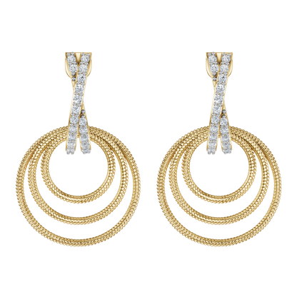 Yellow Gold-Flare Statement Solitaires Lab-Grown Diamond Drop Earrings_view=TOP