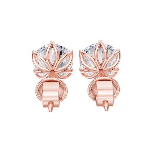 Pink Gold-Dynasty - Lab-Grown Diamond Earring_view=BACK