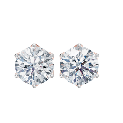 Pink Gold-Dynasty - Lab-Grown Diamond Earring_view=TOP
