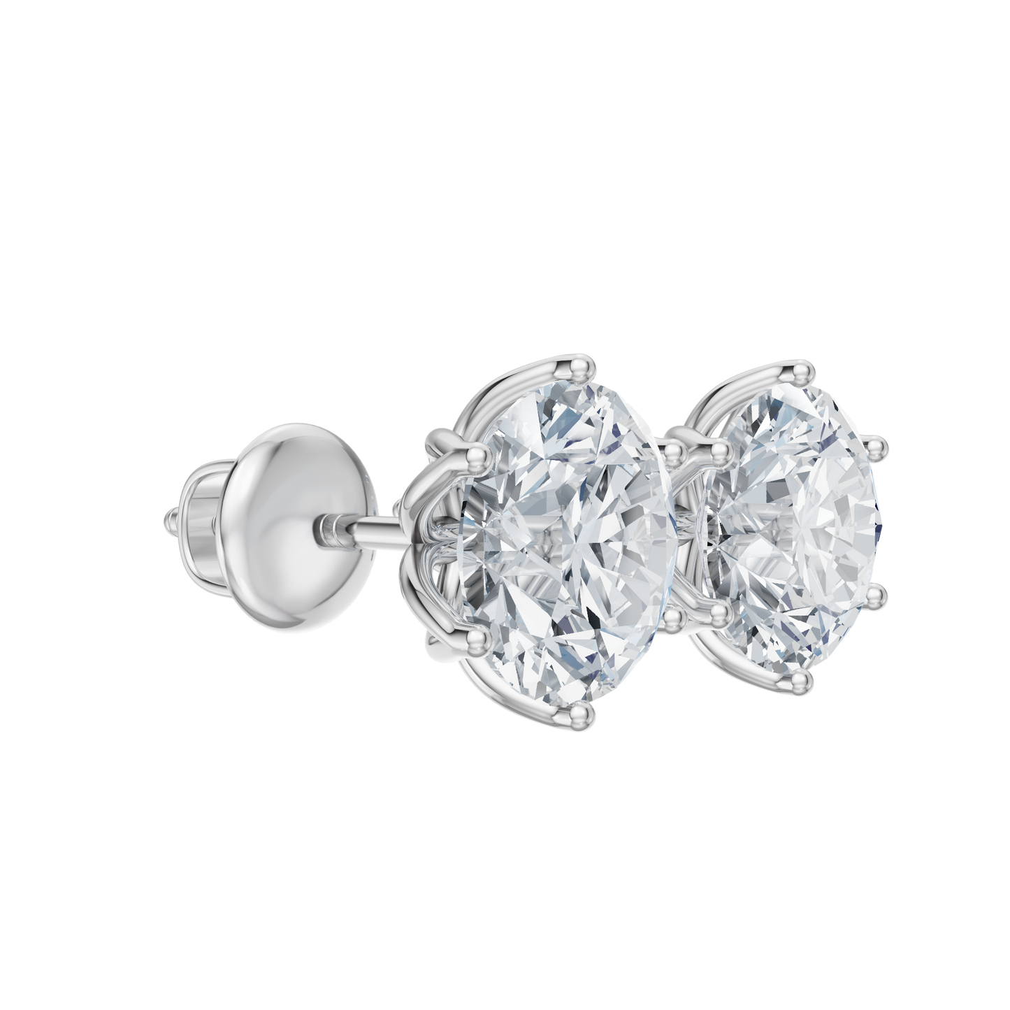 White Gold-Dynasty - Lab-Grown Diamond Earring_view=3DV
