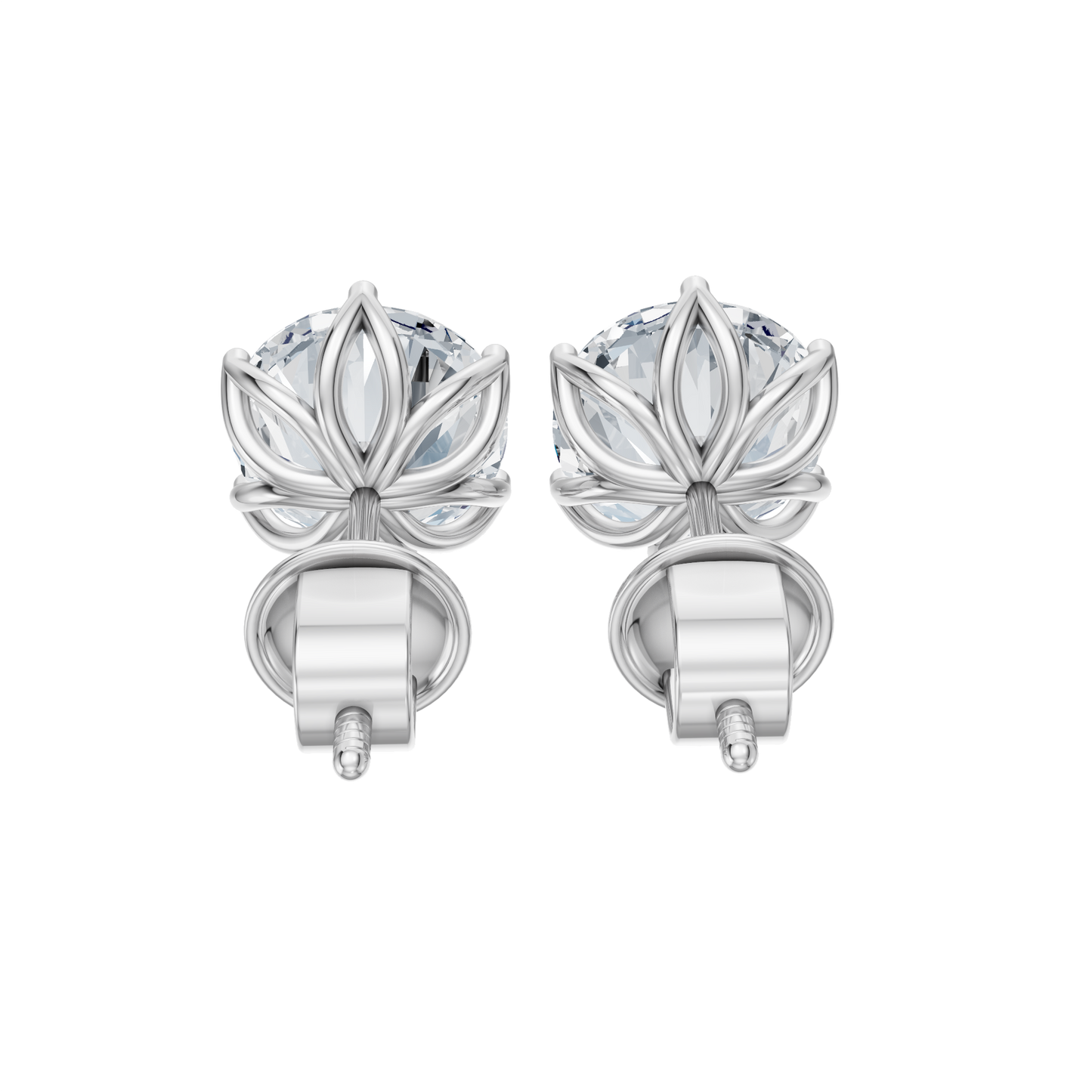 White Gold-Dynasty - Lab-Grown Diamond Earring_view=BACK