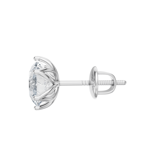 White Gold-Dynasty - Lab-Grown Diamond Earring_view=SIDE