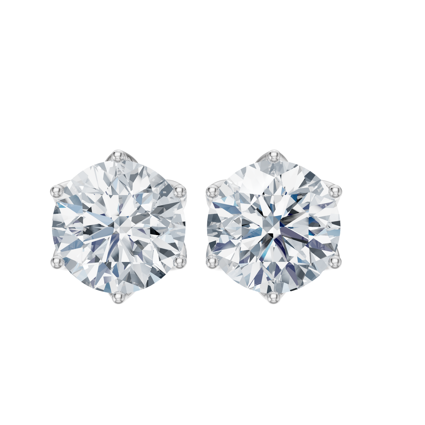 White Gold-Dynasty - Lab-Grown Diamond Earring_view=TOP