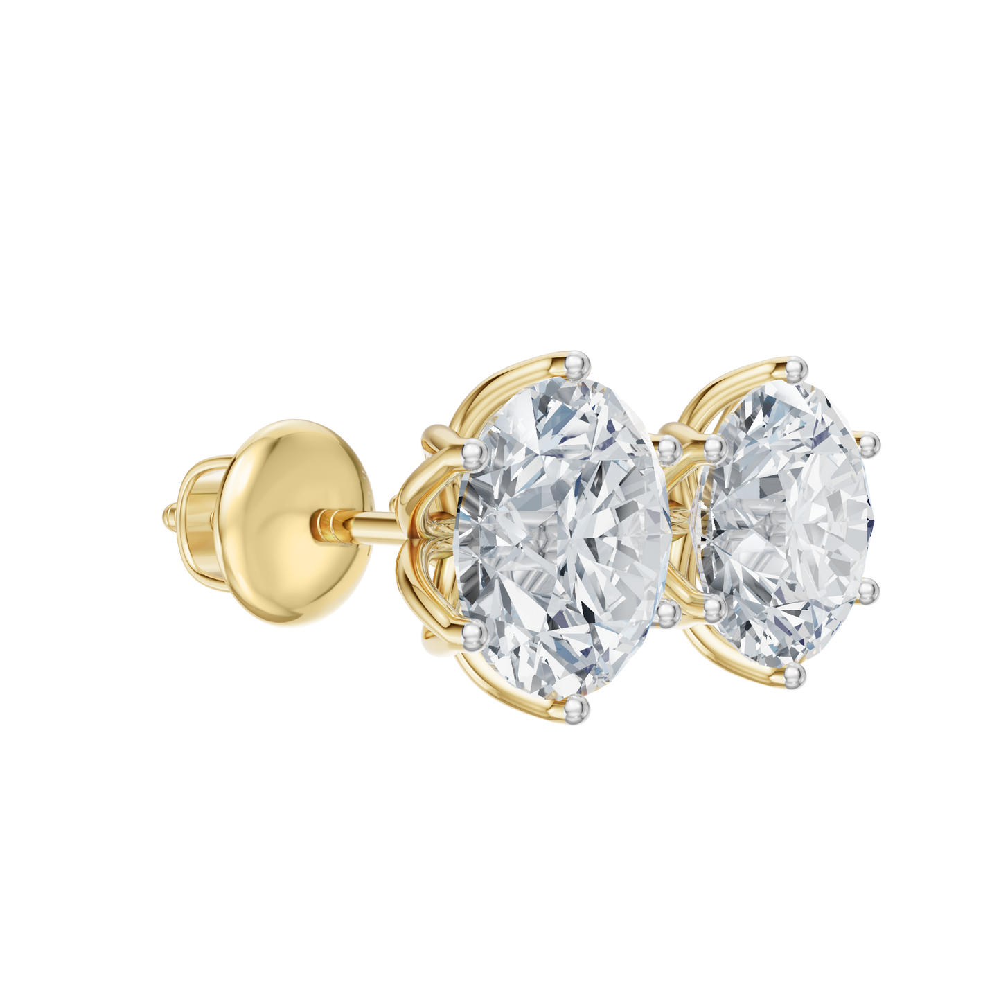 Yellow Gold-Dynasty - Lab-Grown Diamond Earring_view=3DV